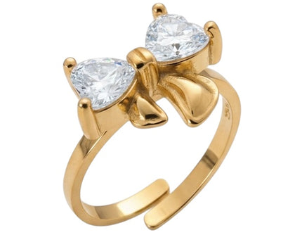 Améline Bow Ring • White