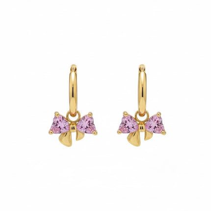 Améline Bow Earrings • Pink