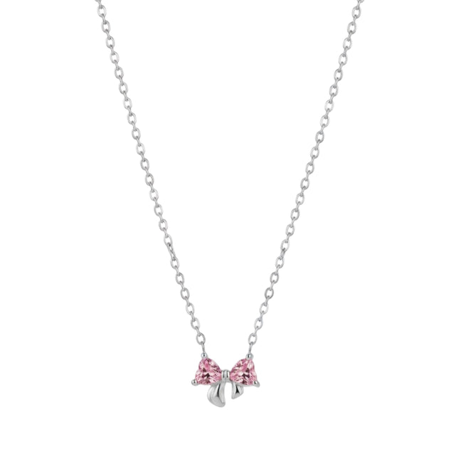 Améline Bow Necklace • Pink