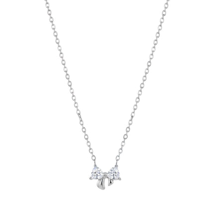 Améline Bow Necklace • White