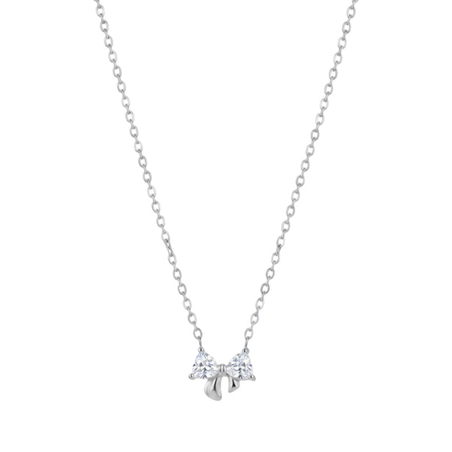 Améline Bow Necklace • White