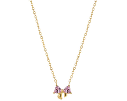 Améline Bow Necklace • Pink