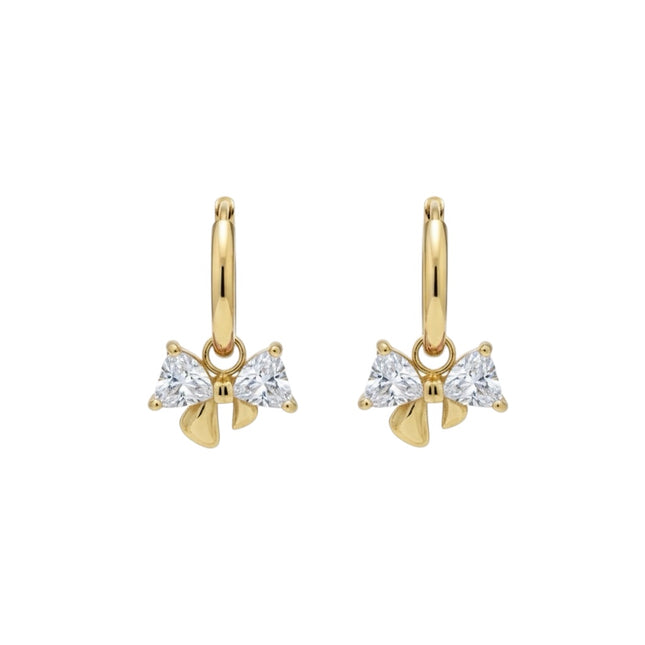 Améline Bow Earrings • White