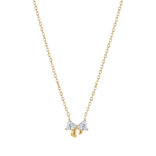 Améline Bow Necklace • White