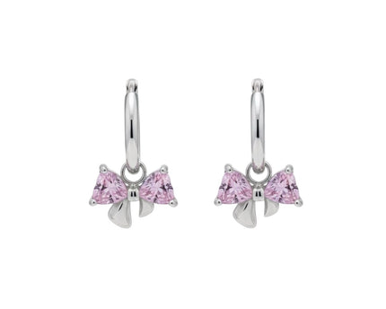 Améline Bow Earrings • Pink