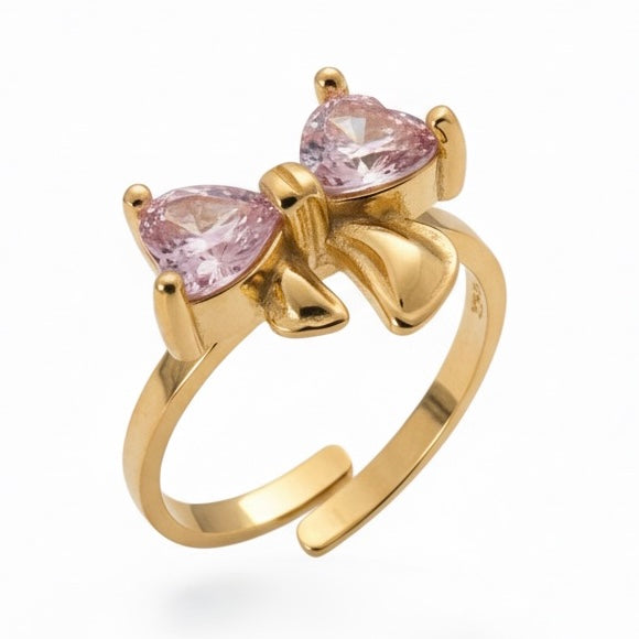 Améline Bow Ring • Pink